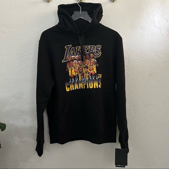 NBA LA Lakers - Fanatics Other - L.A. Lakers 2020 NBA Finals Champions Team Caricature Fitted Pullover Hoodie